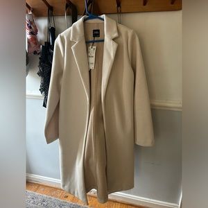 Zara top coat in cream